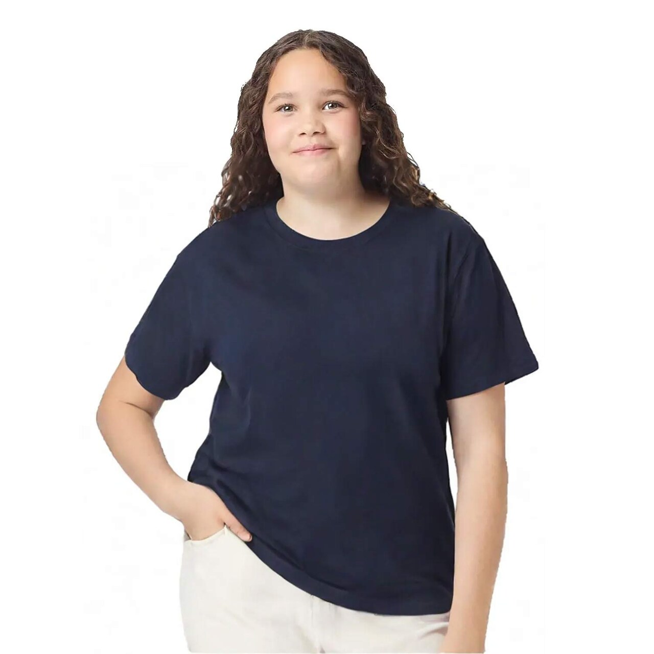 Youth Short Sleeve Heavy Cotton T-Shirt Breathable and Long Lasting